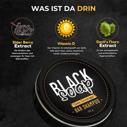 BlackSoap™ Anti Grau Seife: Erweckt dein Haar wieder zum Leben!